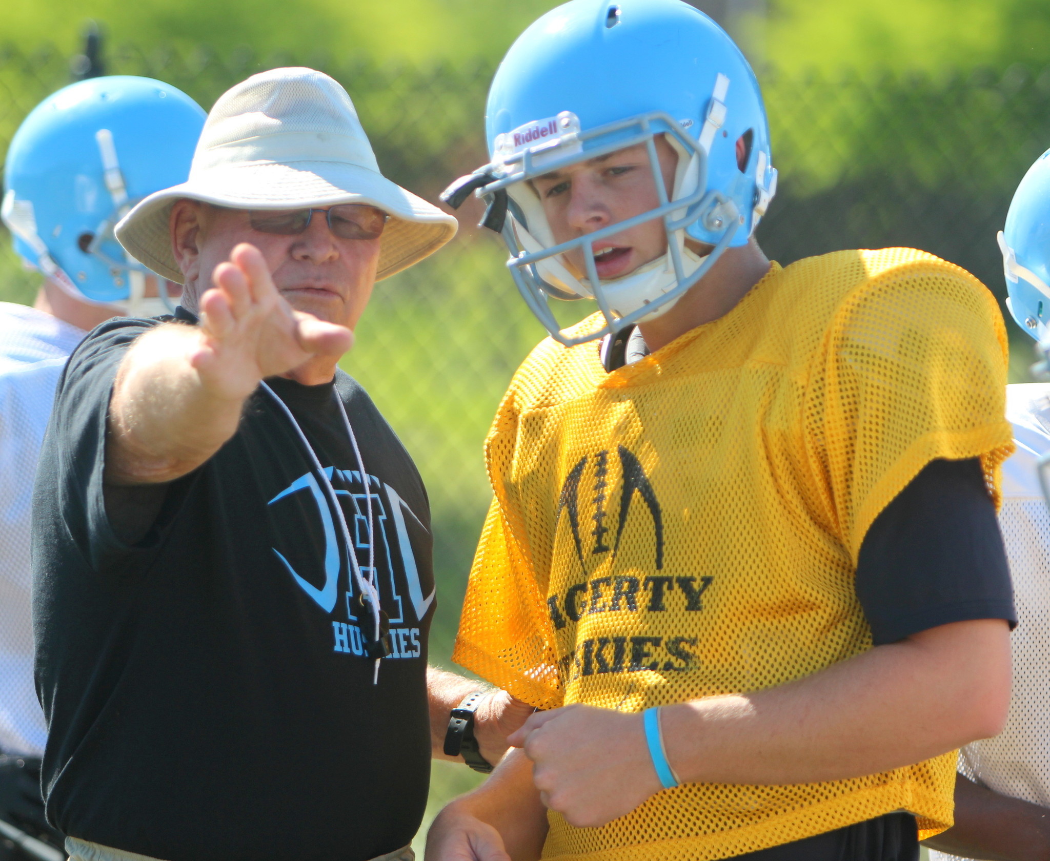 Hagerty coach Phil Ziglar with QB Jason Driskel in the...