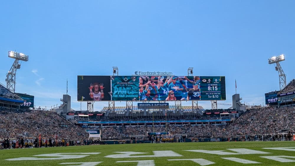 EverBank Stadium shown from field level