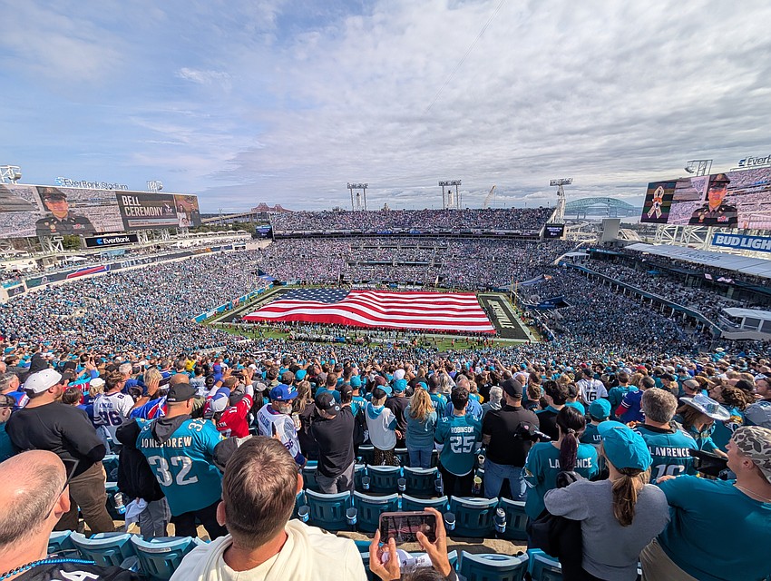 EverBank Stadium was filled Jan. 11, 2026, for the Jacksonville Jaguars vs. Buffalo Bills playoff game. The Bills won 27-24.