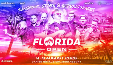 FLORIDA OPEN MAKES BLOCKBUSTER RETURN TO ORLANDO 4–9 AUGUST – TICKETS ON SALE 18 MARCH