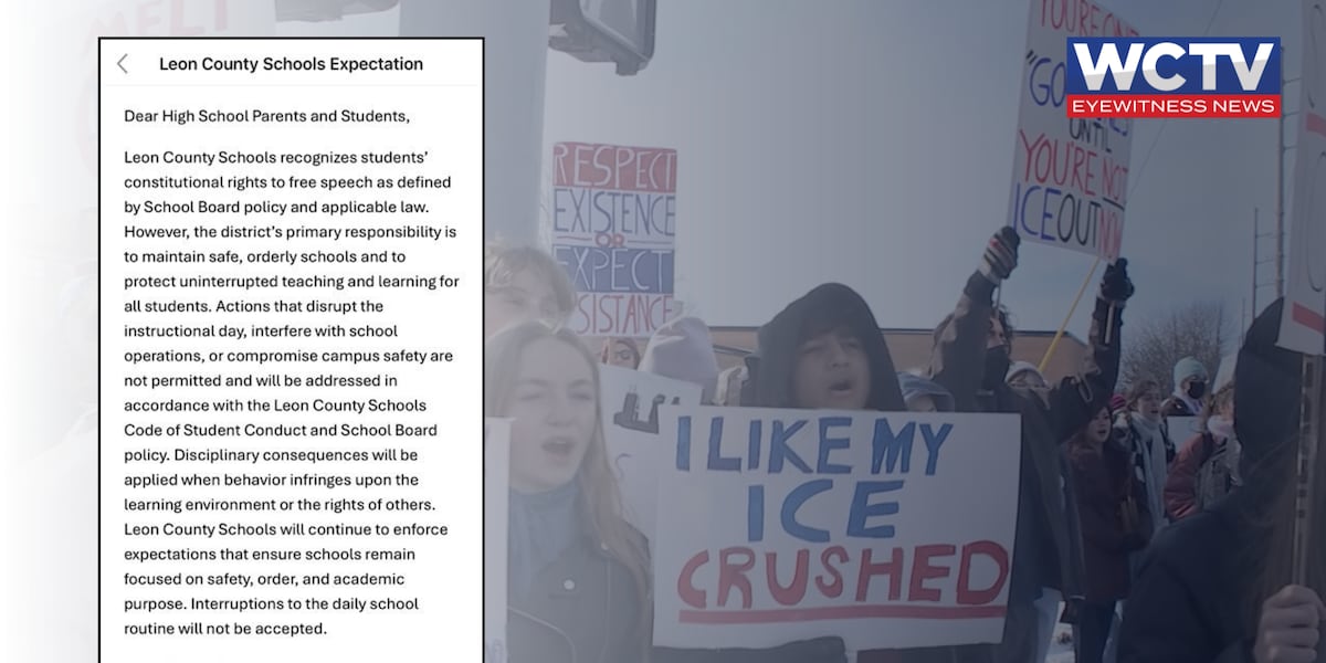 Leon County Schools sends email outlining expectations as student ICE protests continue