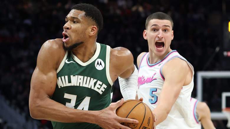 Giannis Antetokounmpo, Nikola Jovic, Heat