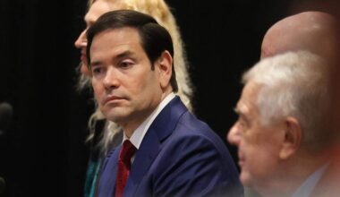 Secretary of State Marco Rubio attended a meeting with Caribbean Community leaders in Saint Kitts and Nevis on Feb. 25, 2026. Rubio met with Caribbean leaders seeking a common line on Venezuela and pressure on Cuba.
