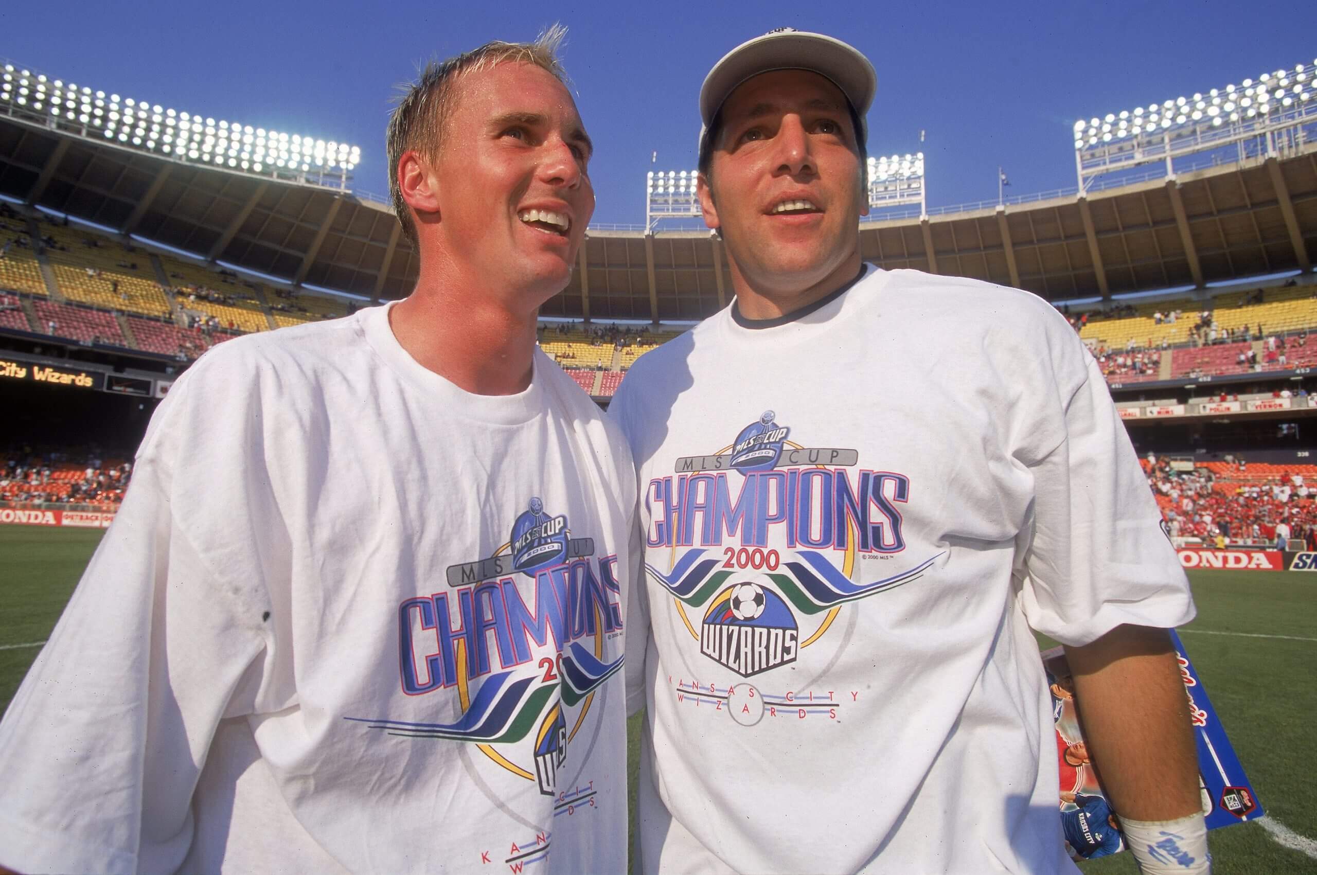 Kansas City Wizards stars Chris Henderson and Tony Meola