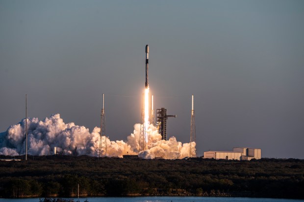 A SpaceX Falcon 9 rocket launches from Cape Canaveral Space Force Station's Space Launch Complex 40 on Tuesday, Feb. 24, 2026. (Courtesy/SpaceX)