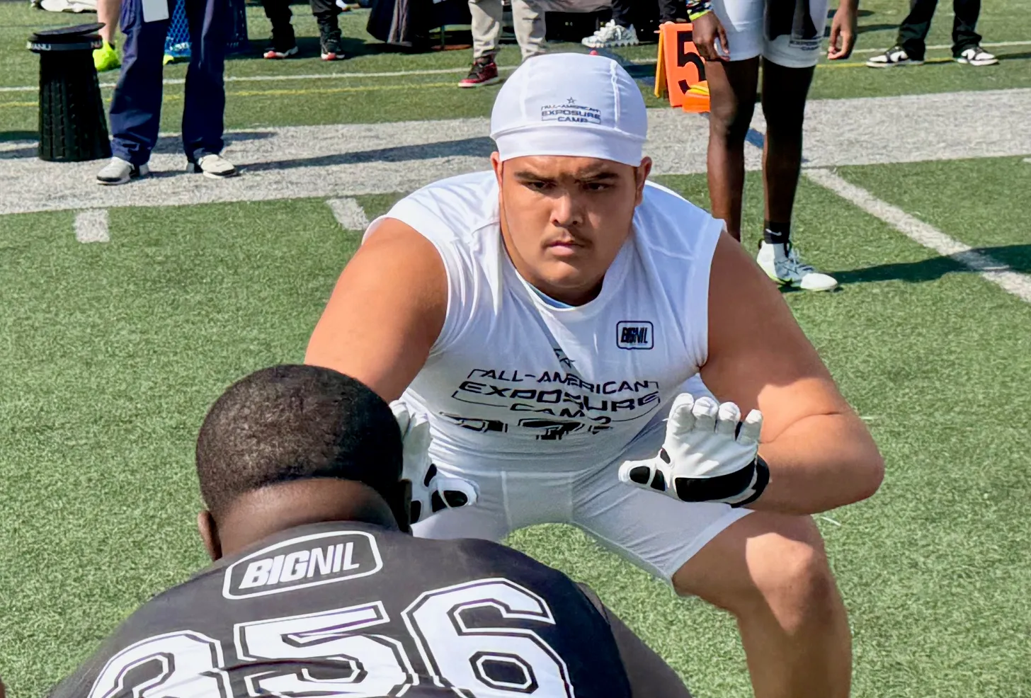 East RIdge senior Fenway Cochrane battles Cocoa senior Tahmeer Passmore...