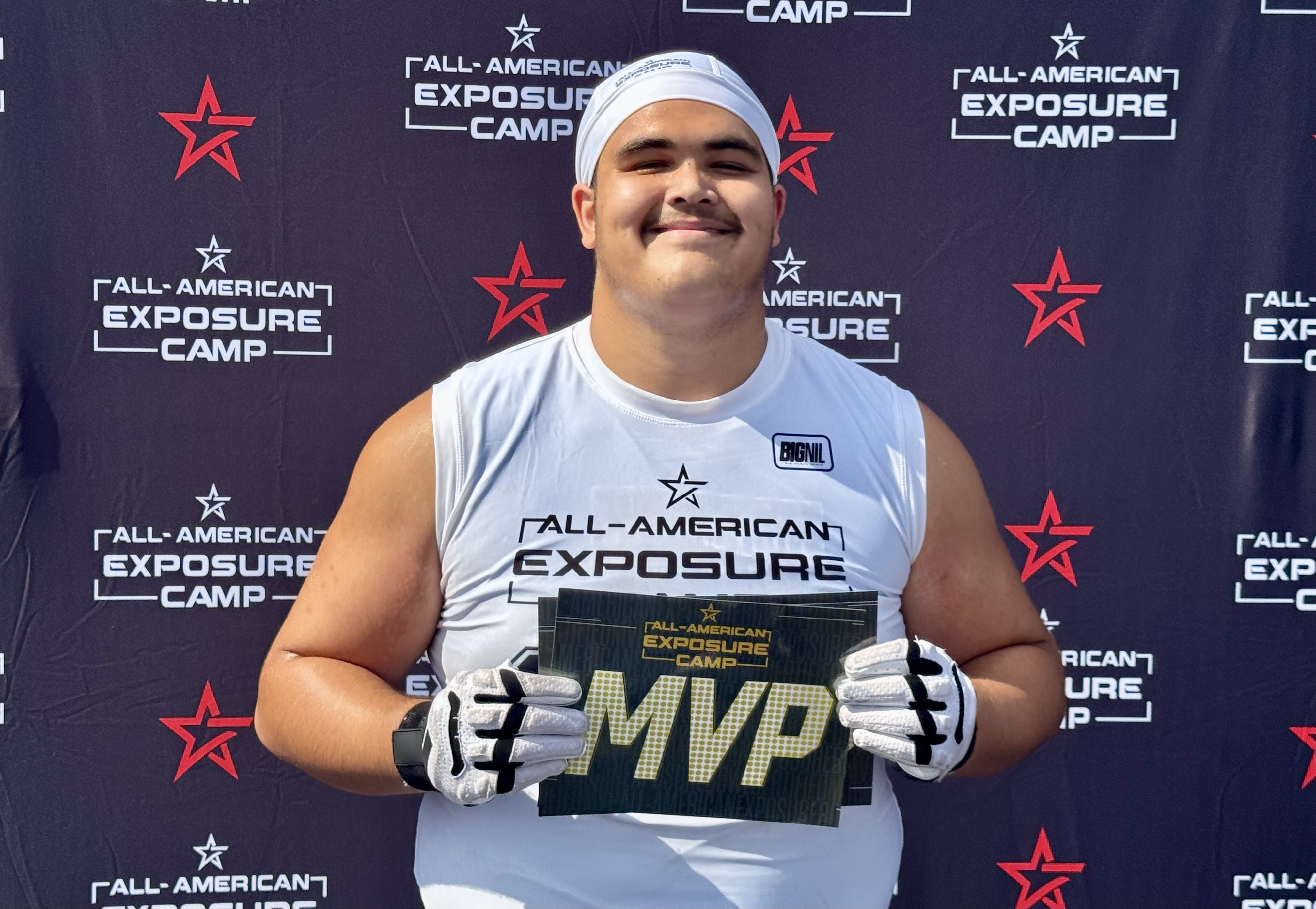 Offensive line MVP East Ridge senior Fenway Cochrane at the...