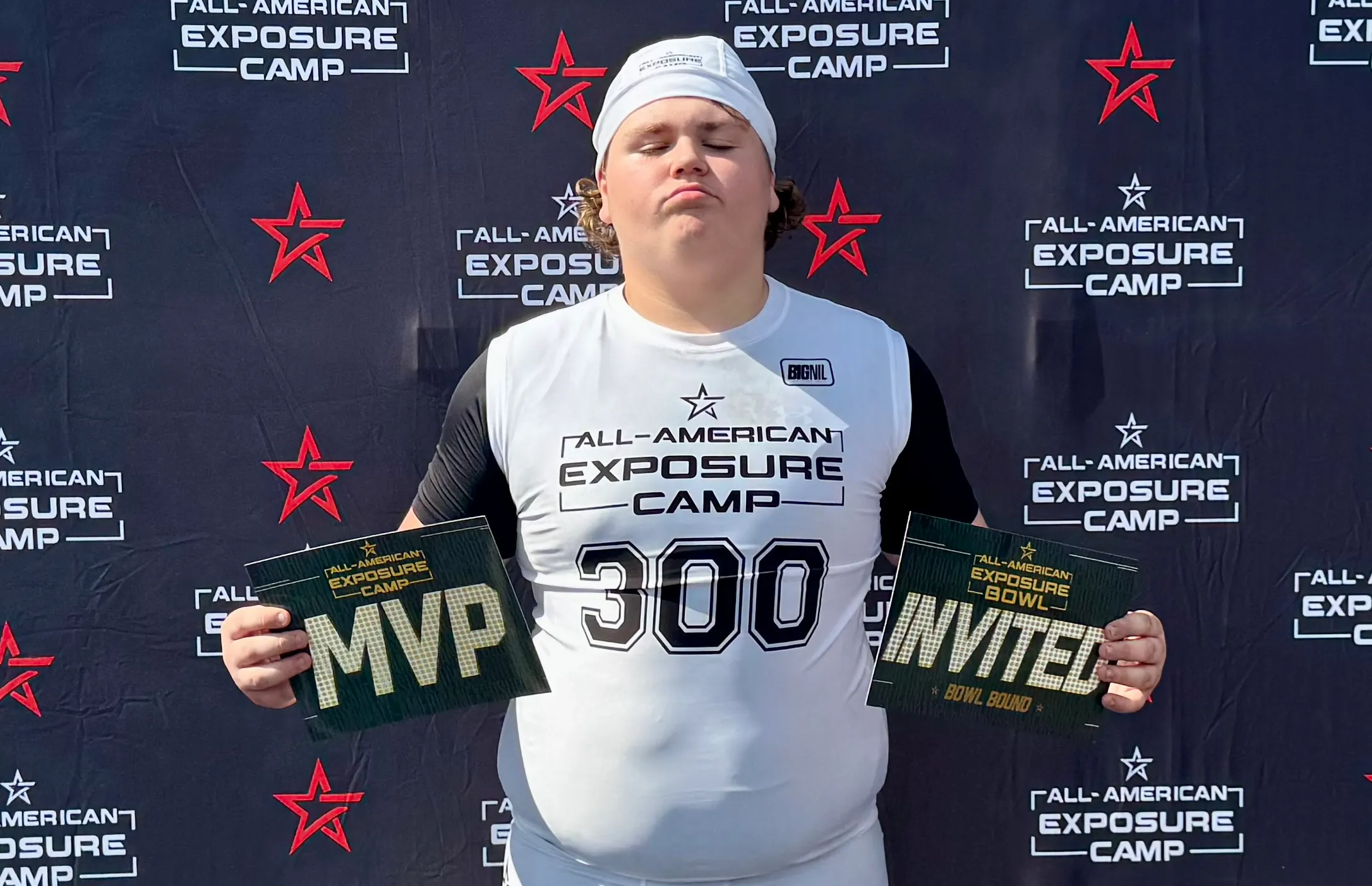 Middle school offensive line MVP Christopher Stepleton of Lake Gibson...