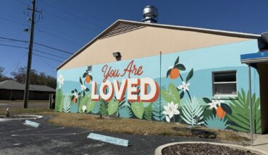 Creative Hub of Apopka president Melanie Jankun painted the new mural at First Methodist Church Apopka.