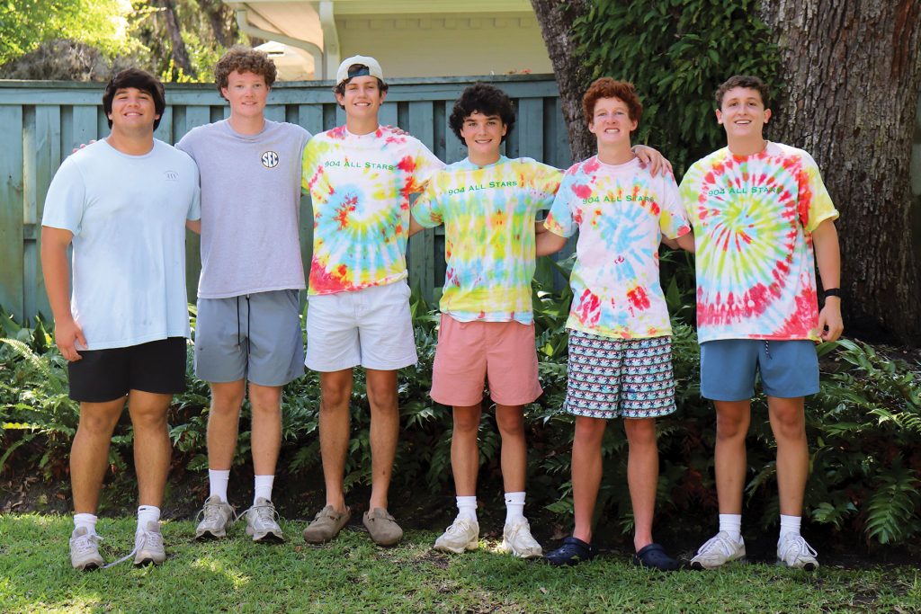 The 2025 904 All Stars Sports Camp Counselors Andrew Smith, H. Burkett, Will Martell, Matt Potter, William Rachels and Teddy Wingard