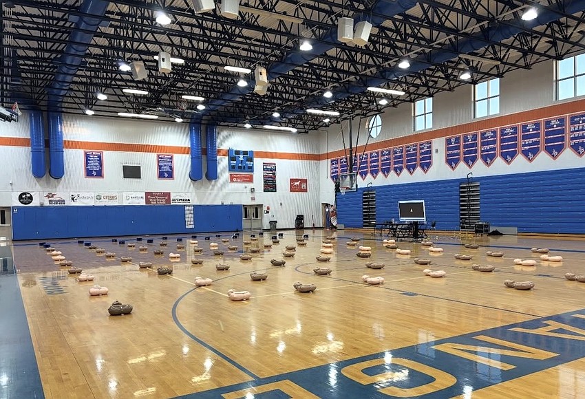 West Orange high schoolers learn CPR from firefighters