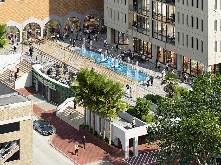 Plans for The Jewel at 21 West, the former JEA headquarters campus in Downtown Jacksonville, include street-level retail space.