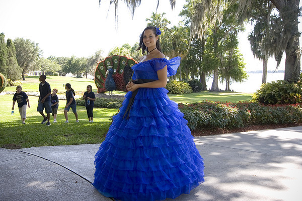Mara Manning, 21, a 'Southern bell' at the Cypress Gardens...