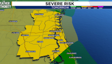 Sunday’s strong to severe storms will impact Southeast Georgia, Northeast Florida