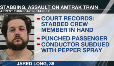 Florida man arrested in Stanley following stabbing, assault on Amtrak train