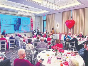 Photo installation features couples at Belmont Village Senior Living