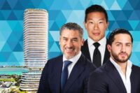 MG Developer's Alirio Torrealba and Diego Torrealba; Prosper's Jay Roberts; rendering of 1681 North Bay Causeway