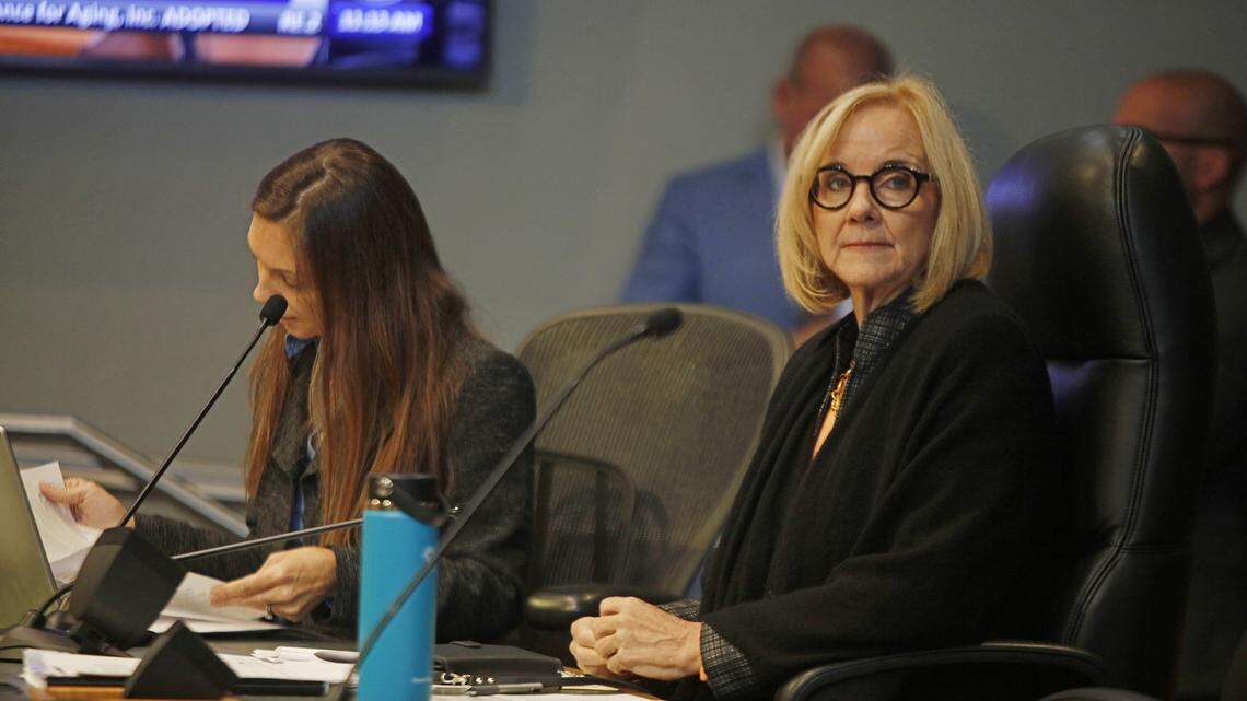 Miami Mayor Eileen T. Higgings during Miami commissioners meeting at Miami City Hall on Thursday January 22nd., 2026.