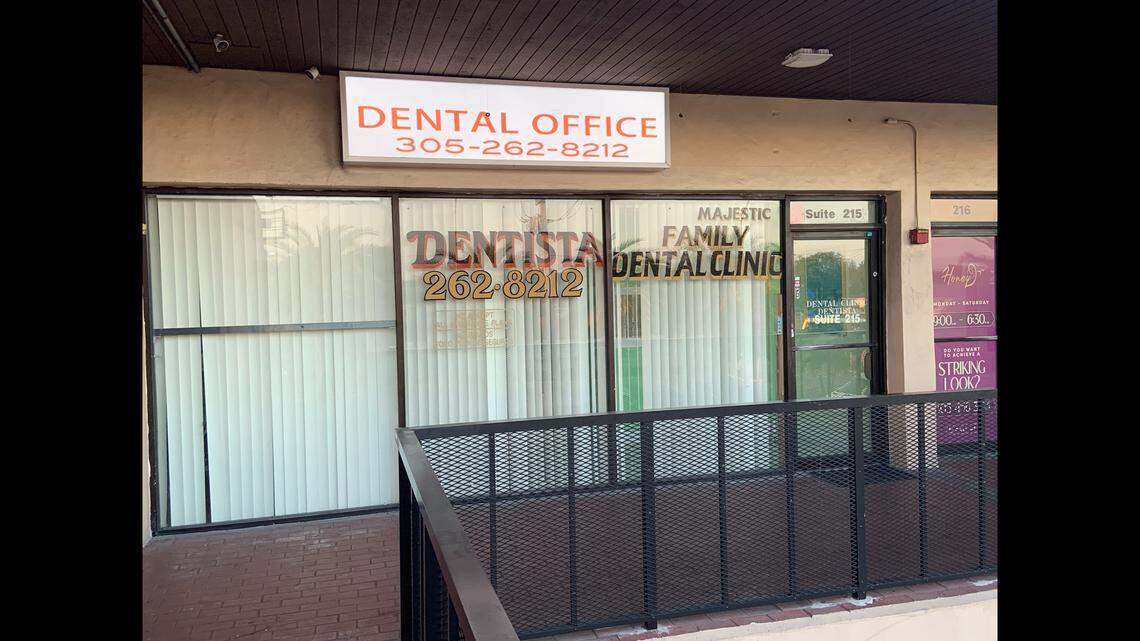 State corporate records say Sidney Moritz, previously known as Sandy Montano, operated Majestic Family Dental Clinic and Miami Life Smiles out of this strip mall location, 8150 SW Eighth St.