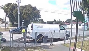 Video shows man getting stuck in van after trying to steal from it in Hialeah – NBC 6 South Florida