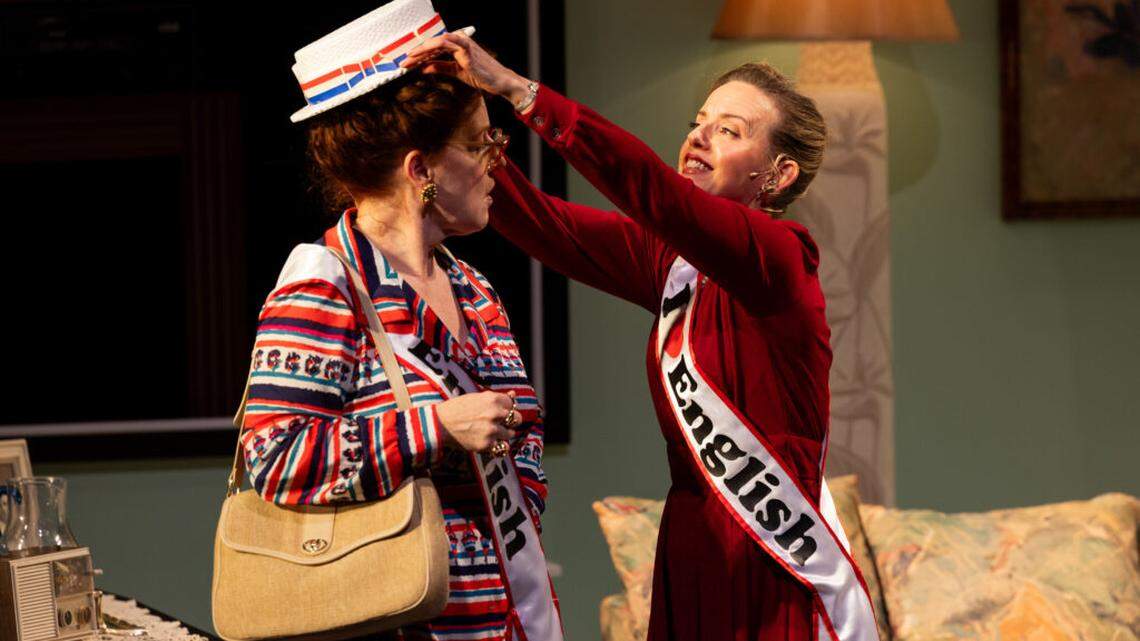 Linda Mugleston and Linda Laura Faye Smith play anti bilingualists in “English Only,” the new world premiere at Miami New Drama through Sunday, Feb. 22.