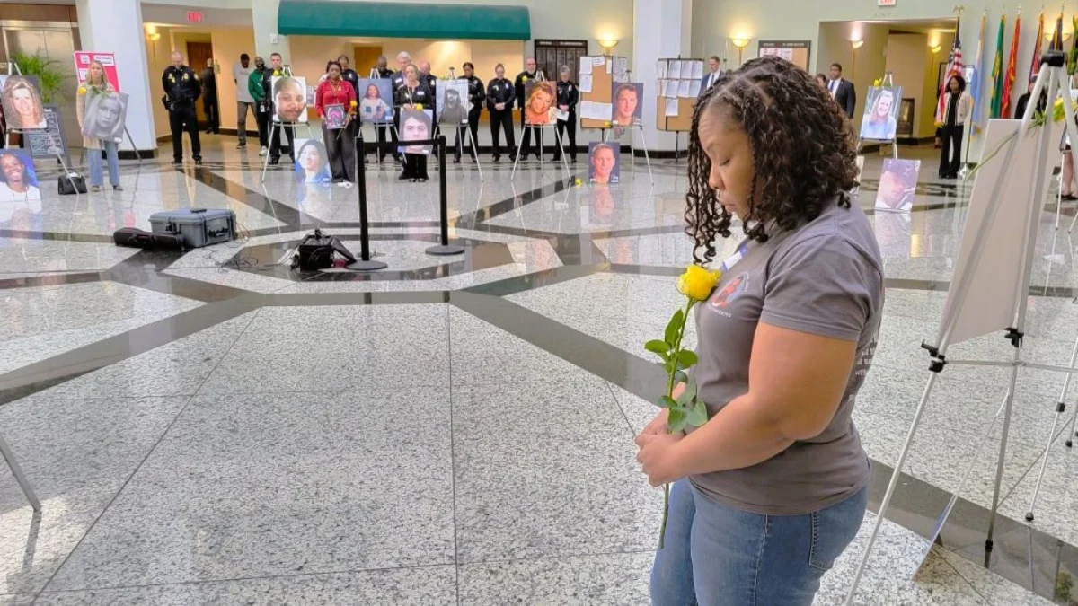 Wilveria Sanders at the 16th annual Missing Adults’ Day event at Jacksonville City Hall.