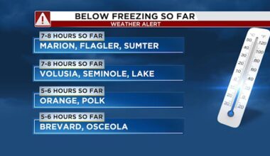 Central Florida’s cold snap isn’t over