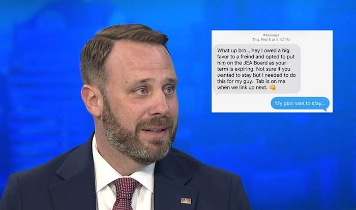 Council president tells JEA board member he’s replacing him because he owed a ‘big favor’ to his boss, texts show