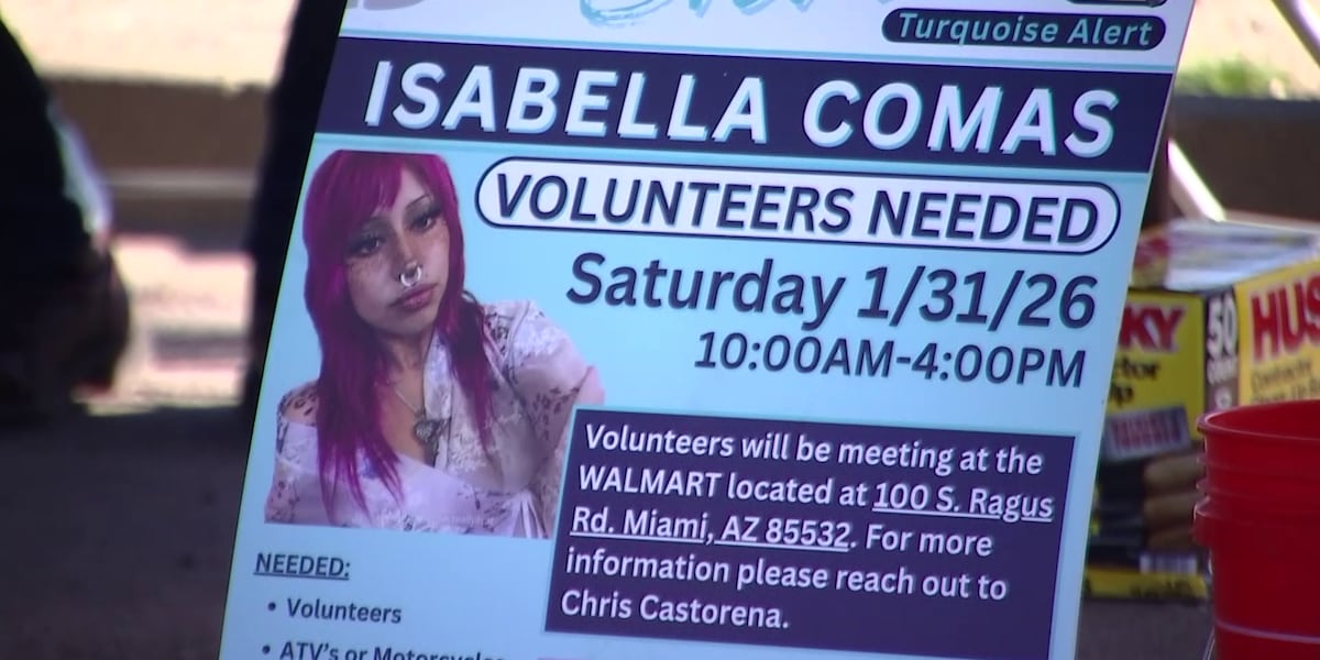 Volunteers search Globe-Miami area for missing Avondale woman Isabella Comas