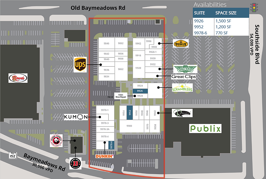 Potbelly Sandwich Works is planned in Deerwood Village at 9908 Old Baymeadows Road, at southwest Baymeadows Road.