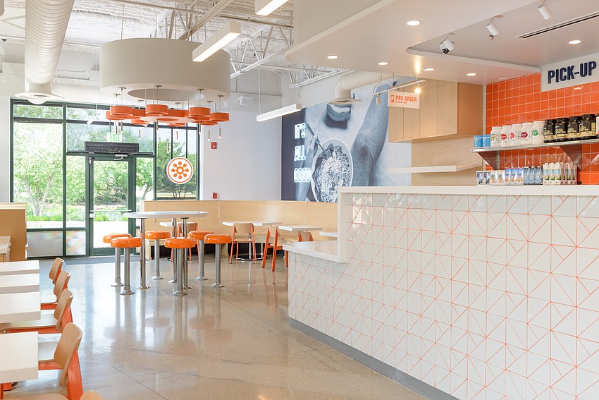 The interior design of Protein Bar and Kitchen.