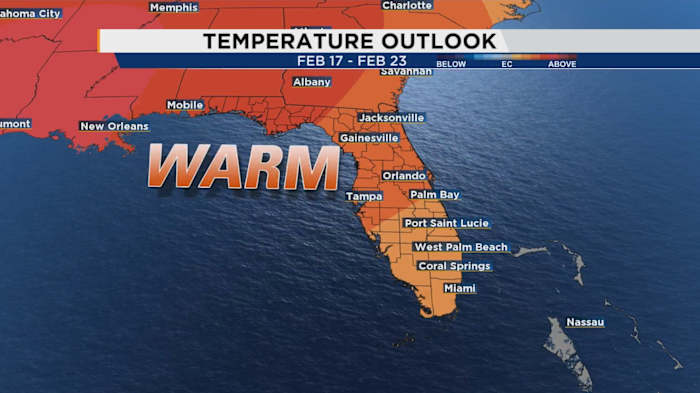 Central Florida settles into a warm, dry, and nice weather pattern