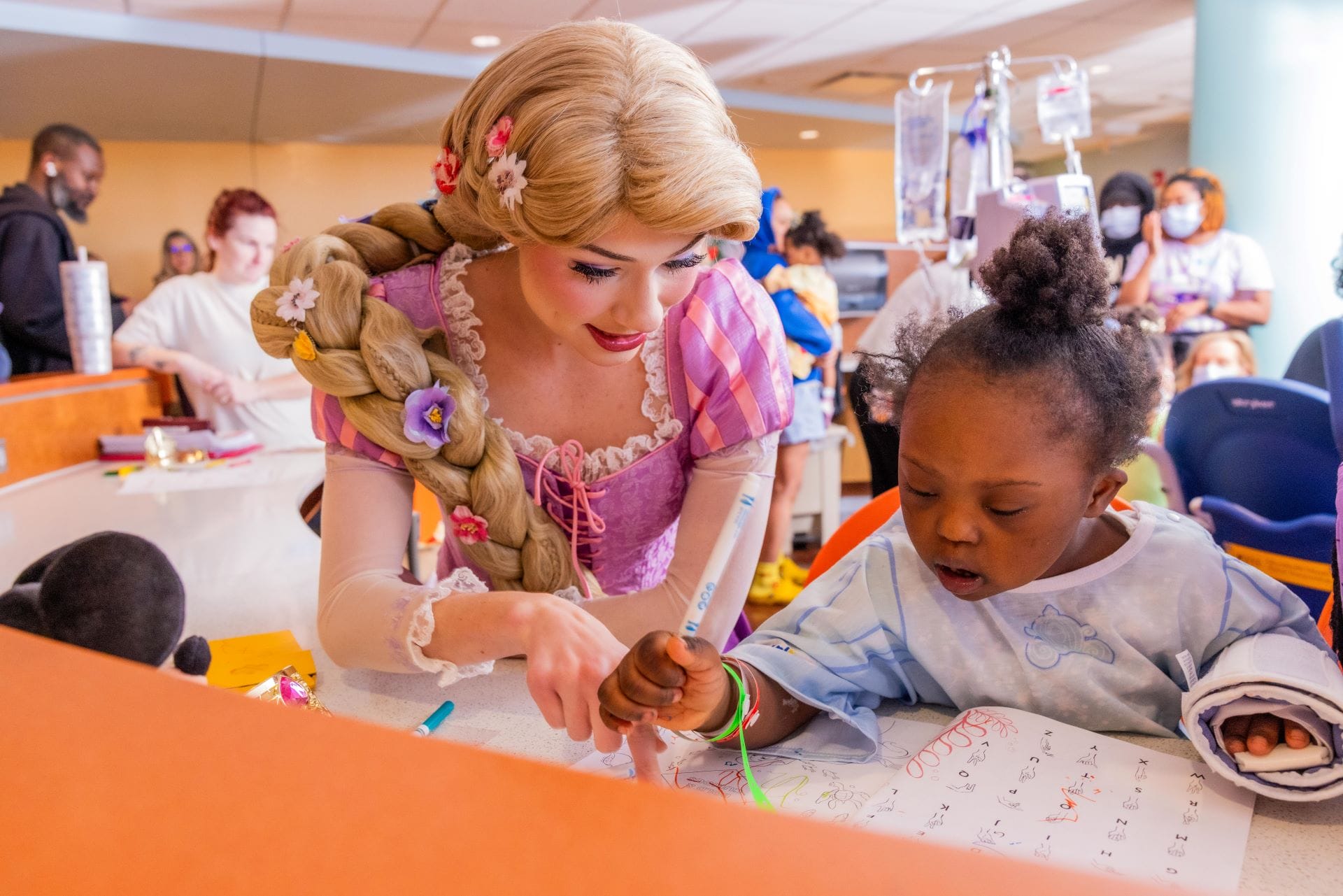 Rapunzel Surprises Pediatric Patients with Princess Party at AdventHealth Orlando