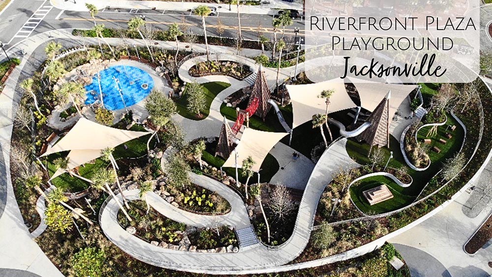 Riverfront Plaza Park and Playground in Downtown Jacksonville, FL