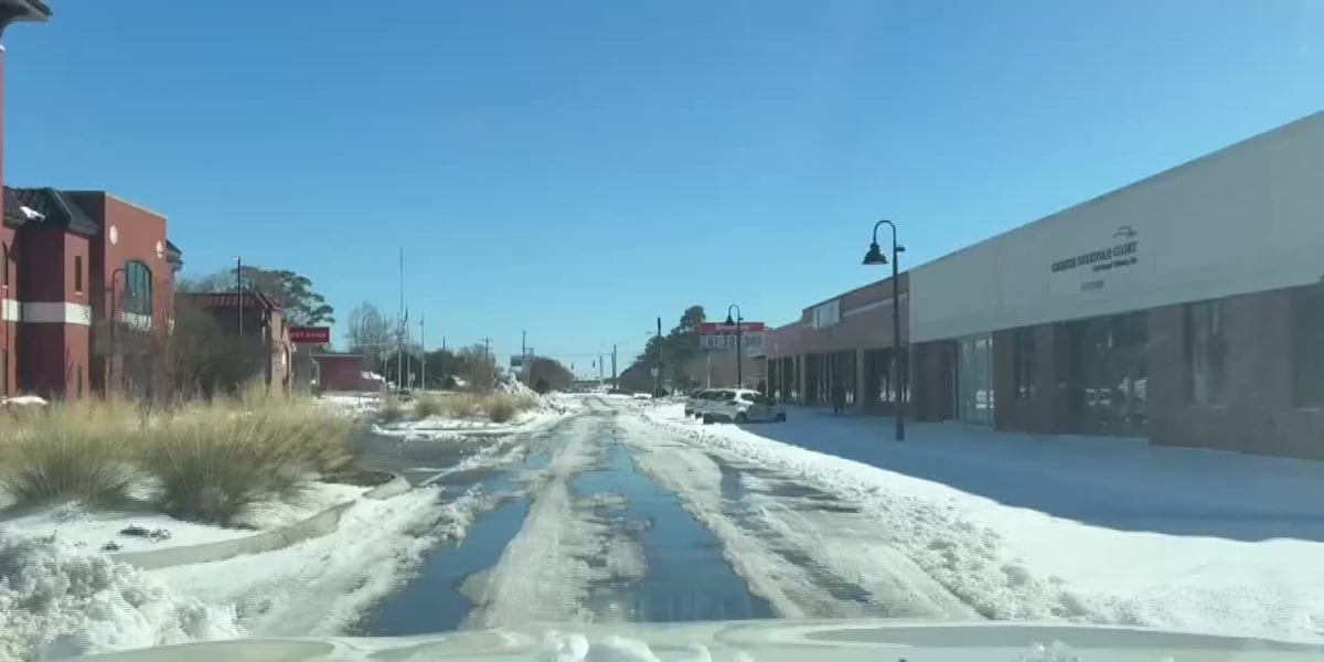 Video of road conditions across parts of ENC