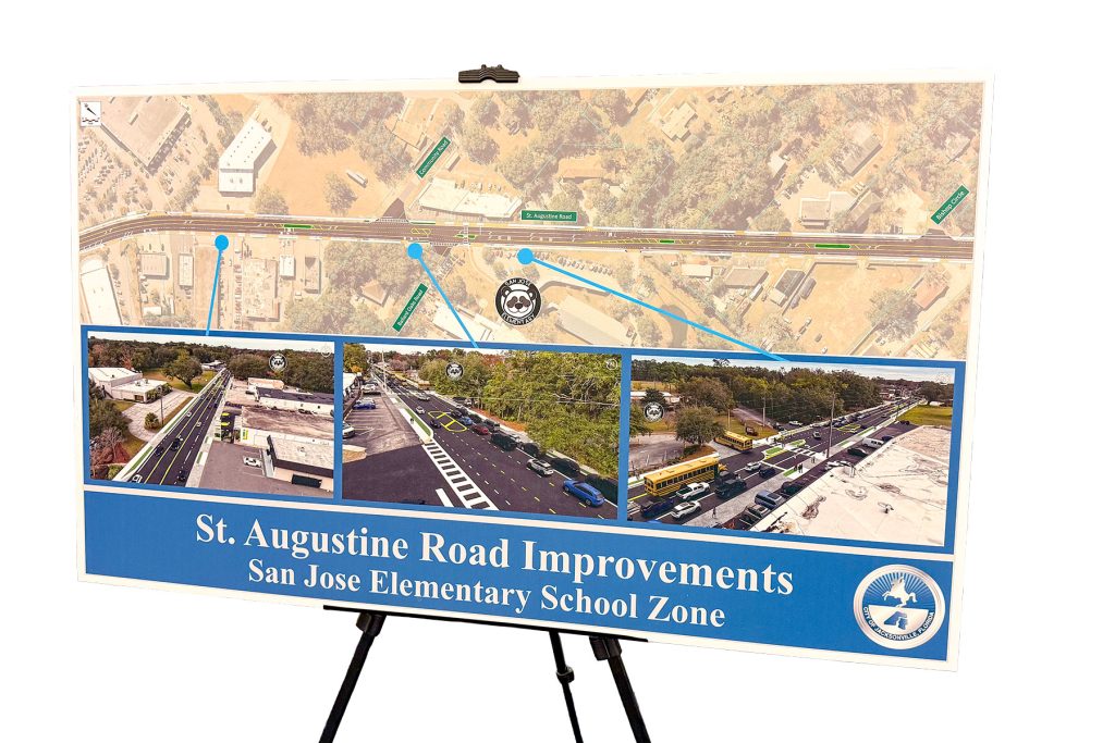 The City of Jacksonville Traffic and Engineering Department is hoping to improve vehicle and pedestrian safety on St. Augustine Road with a road diet.