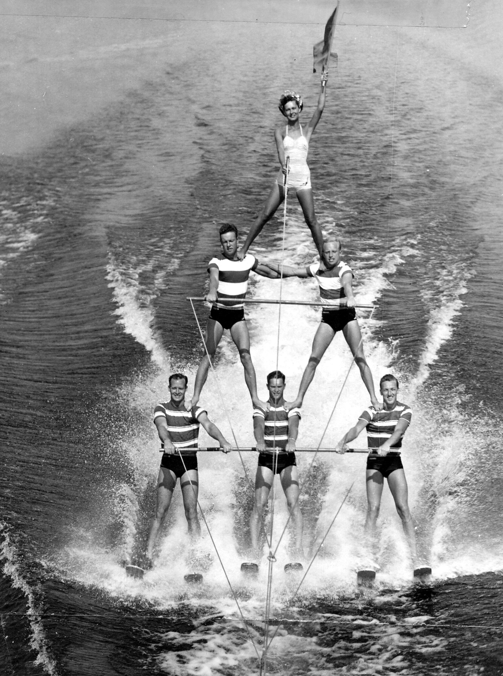 Waterski show at Winter Haven's Cypress Gardens in 1941. ORG...