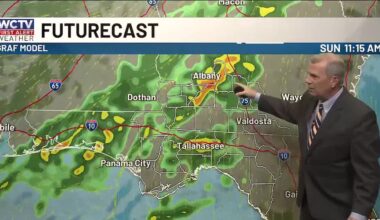 Pleasant days ahead, showers and storms return on Sunday for Tallahassee, the Big Bend and South Georgia