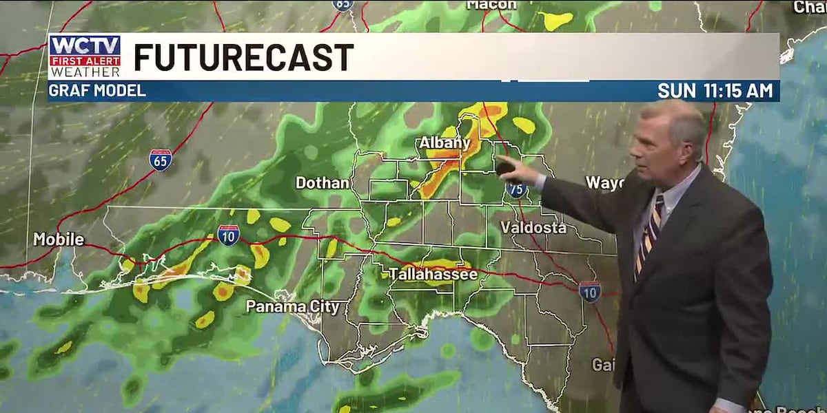Pleasant days ahead, showers and storms return on Sunday for Tallahassee, the Big Bend and South Georgia