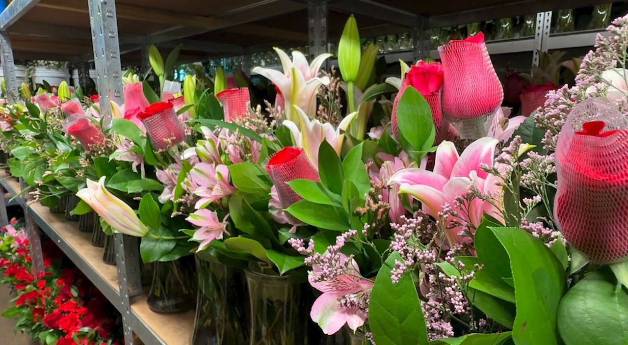 Taila Lustri, owner of Harry’s Famous Flowers in Orlando, says she has seen delayed deliveries due to northern snowstorms. (Spectrum News)