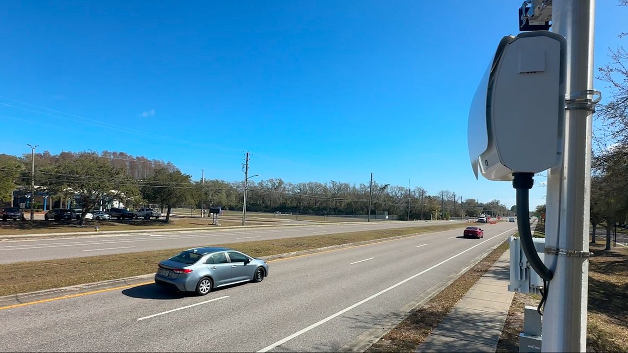 School zone speed cameras capture pictures, video and the speed of every vehicle that drives under them. After reviewing the evidence, deputies decide whether or not to cite the driver. (Spectrum News)