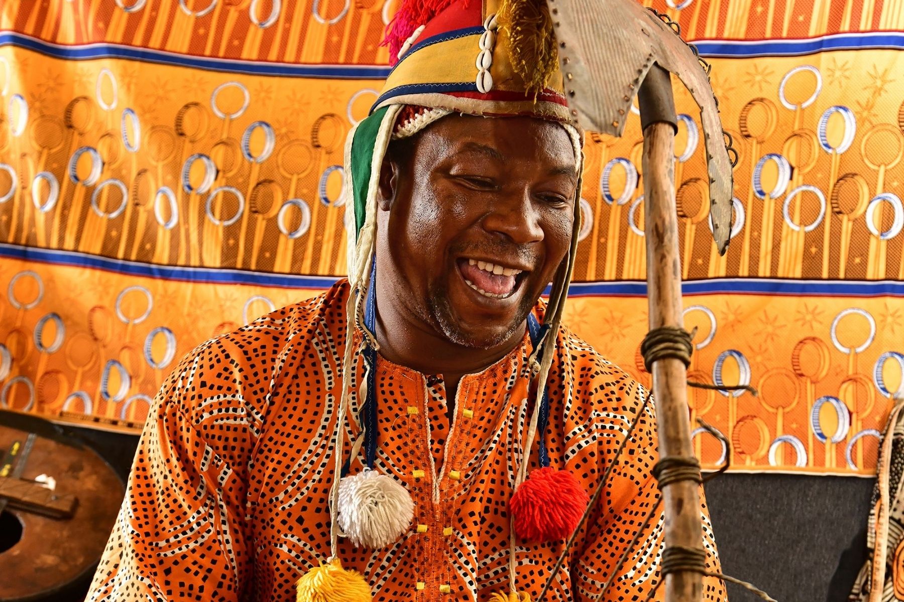 Sidiki Conde, drummer, dancer, and singer from Guinea, West Africa. (Opening Nights at FSU)