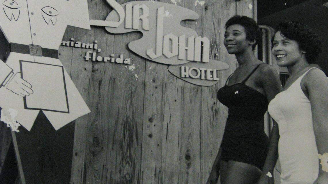 Exterior of the Sir John Hotel in Overtown, shot sometime in the 1960s. Credit: Black Archives.