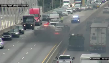 Lanes reopen after vehicle fire on Dames Point Bridge causes backups