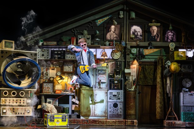 Lucas Hallauer (Marty McFly) in the first national touring company of "Back to the Future: The Musical," now at the Broward Center for the Performing Arts in Fort Lauderdale Feb. 3-15. (McLeod9 Creative/Courtesy)