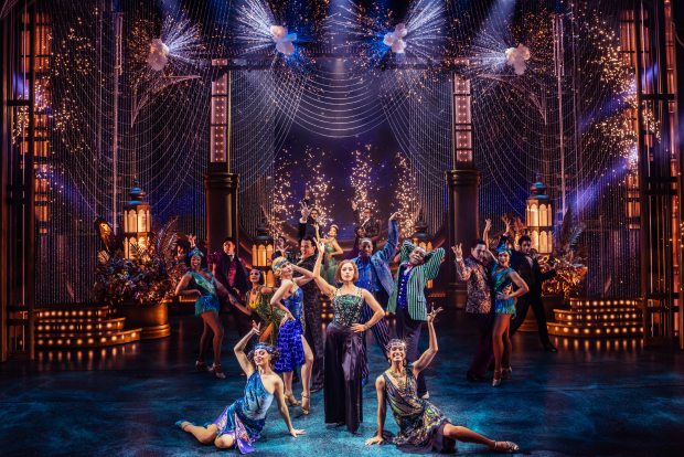 Samantha Pauly and the cast of the Broadway production of "The Great Gatsby." (Matthew Murphy and Evan Zimmerman/Courtesy)