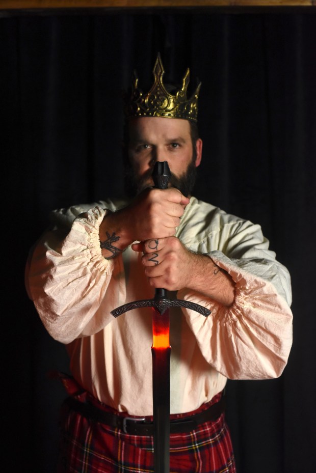 Benjamin Lusk as Macbeth for the Palm Beach Shakespeare Festival opening in Royal Palm Beach Feb. 12-15. (Jeffrey Langlois/Courtesy)