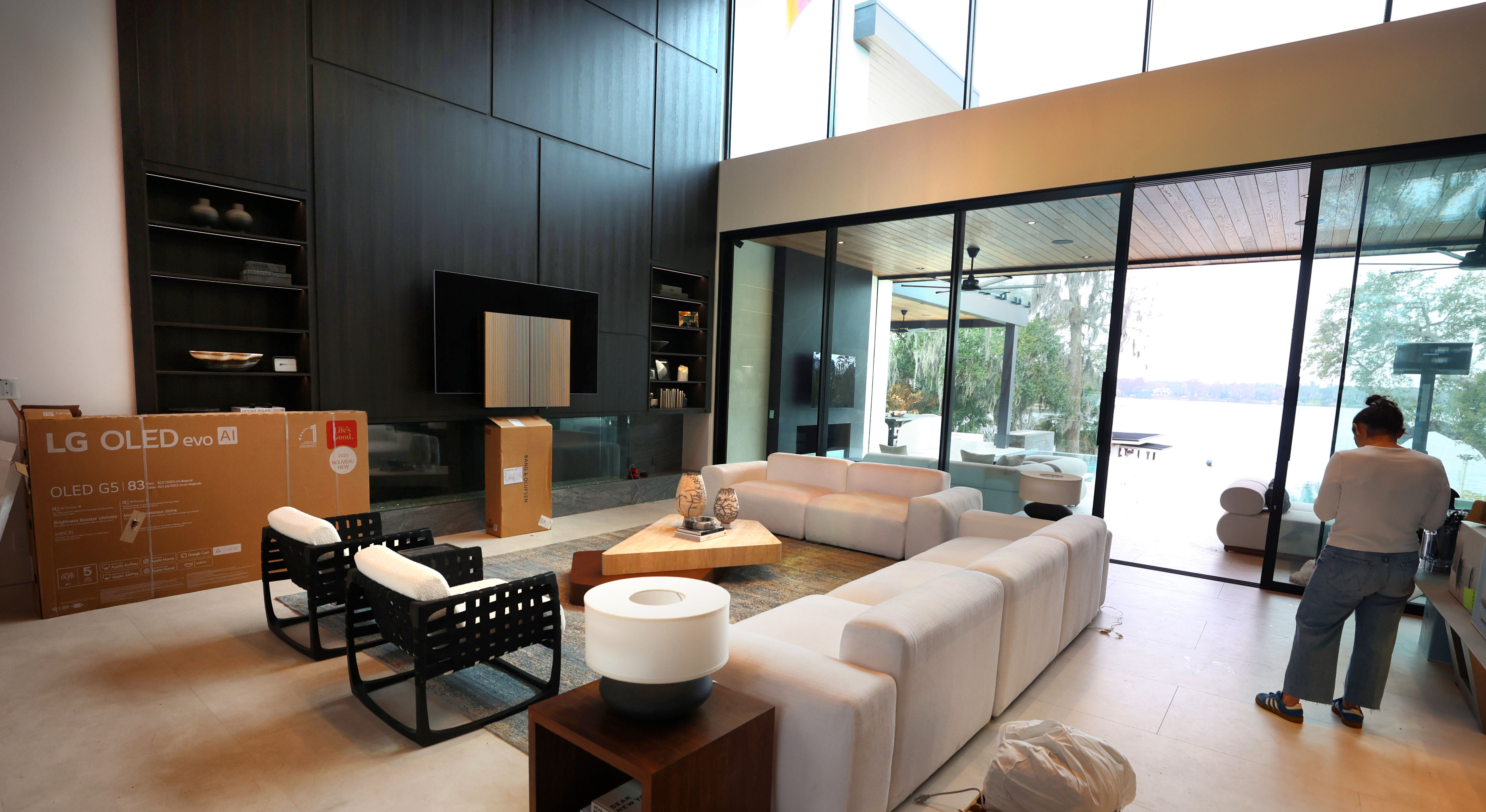 Staging continues in the living room of the NAHB New...