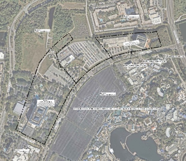 The proposed SeaWorld Vacation Village PD calls for up to 670 multifamily units on Sea Harbor Drive, across from SeaWorld Orlando. (Map by Kimley-Horn)