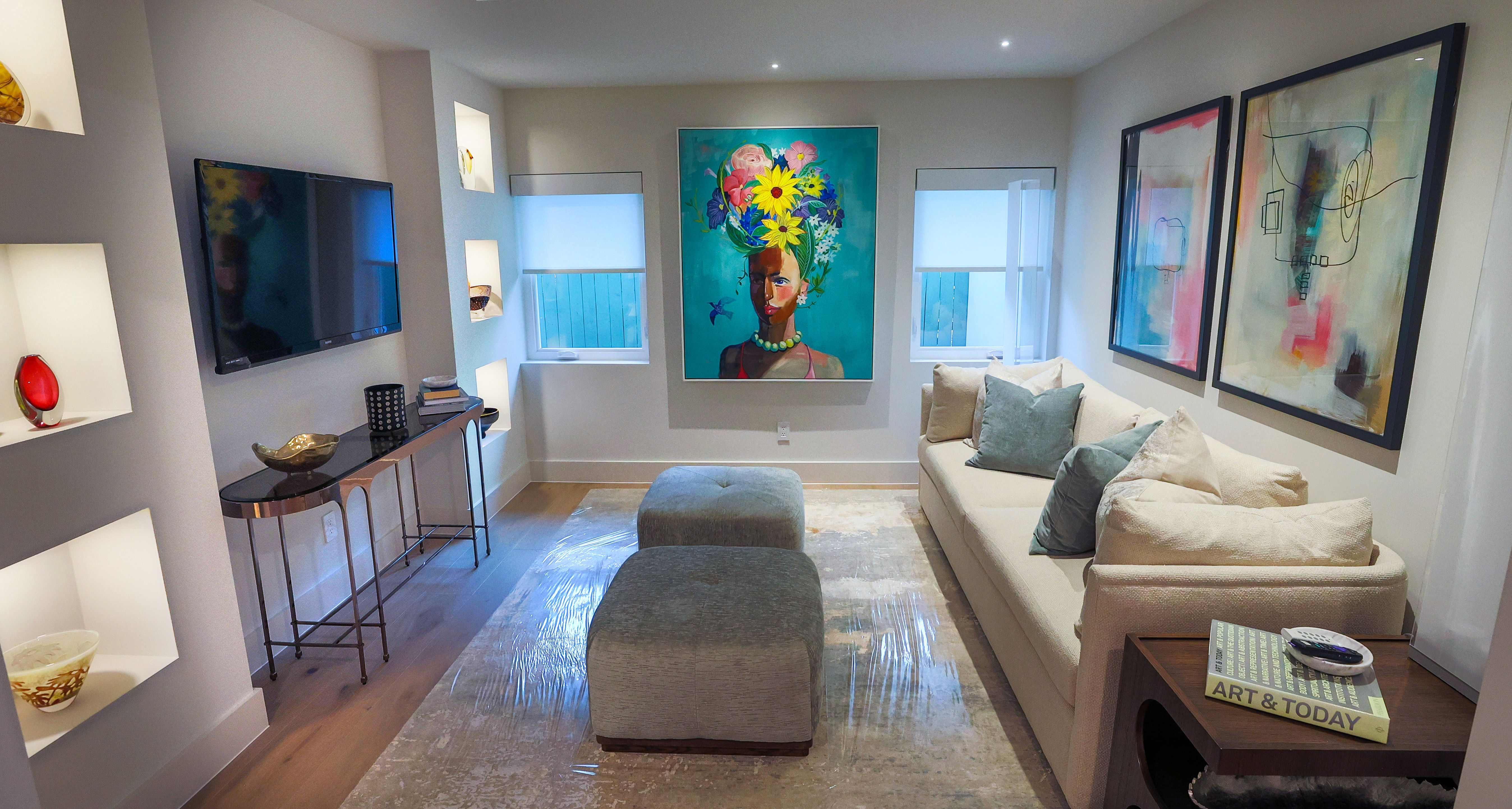 The TV room in the home at 1120 Palmer Avenue...